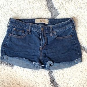 Hollister. Blue jean shorts. Size 5s.
